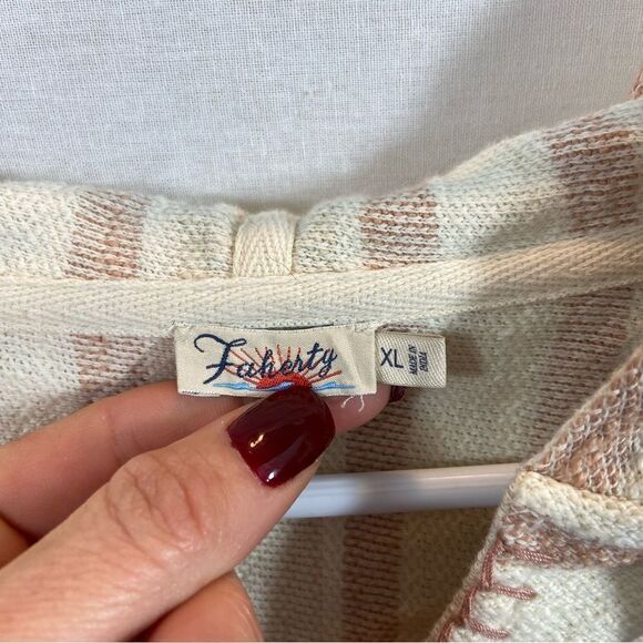 Faberty Day Tripper Hoodie Daytripper Stripes Hooded Size XL Sustainable - Picture 12 of 13